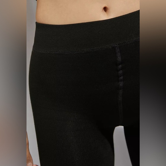 NEW Anthropologie Faux-Fur Trimmed Leggings, sz L/XL - Picture 3 of 4